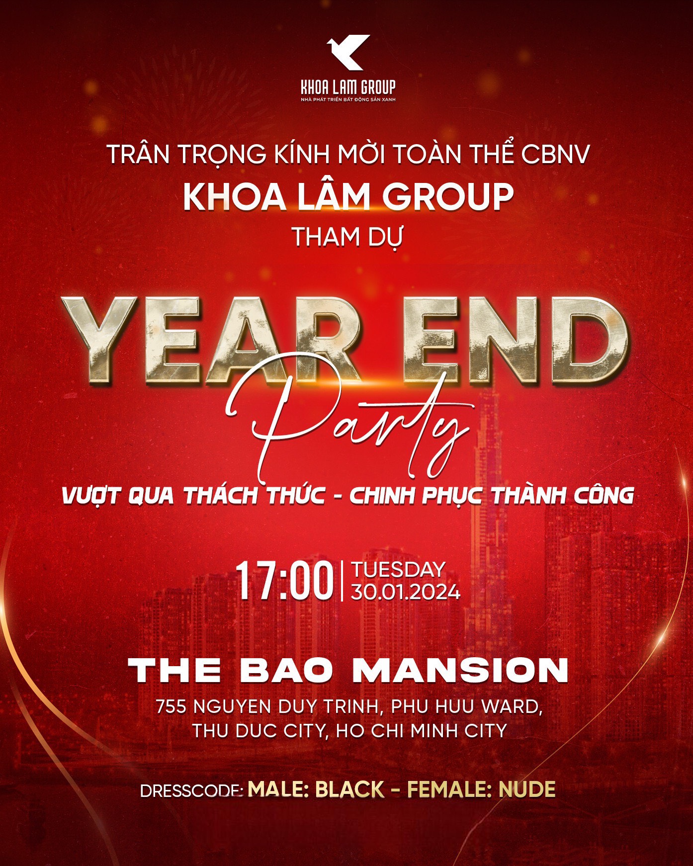 YEAR AND PARTY 2023 - Vuot Qua Thach Thuc - Chinh Phuc Thanh Cong Khoa Lam Group
