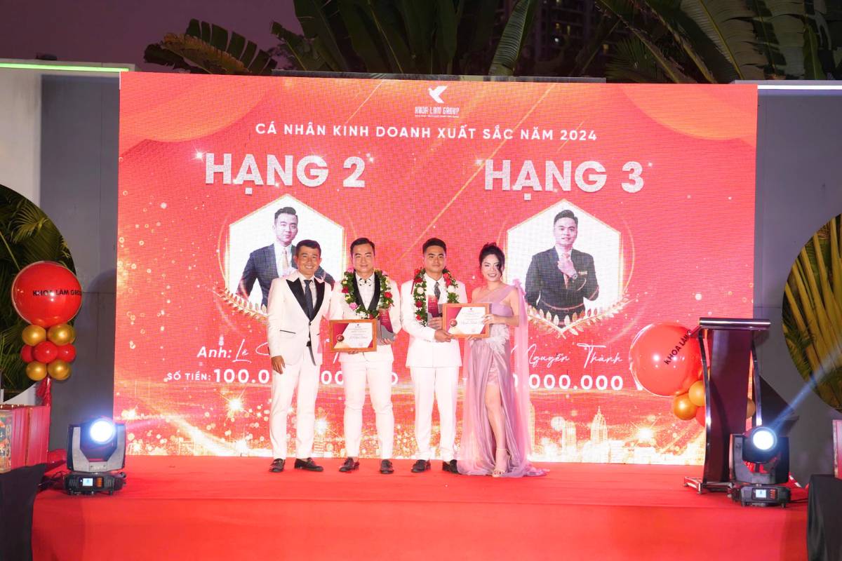 Top 3 và top 2 năm 2024 hào hứng nhận giải thưởng vinh danh