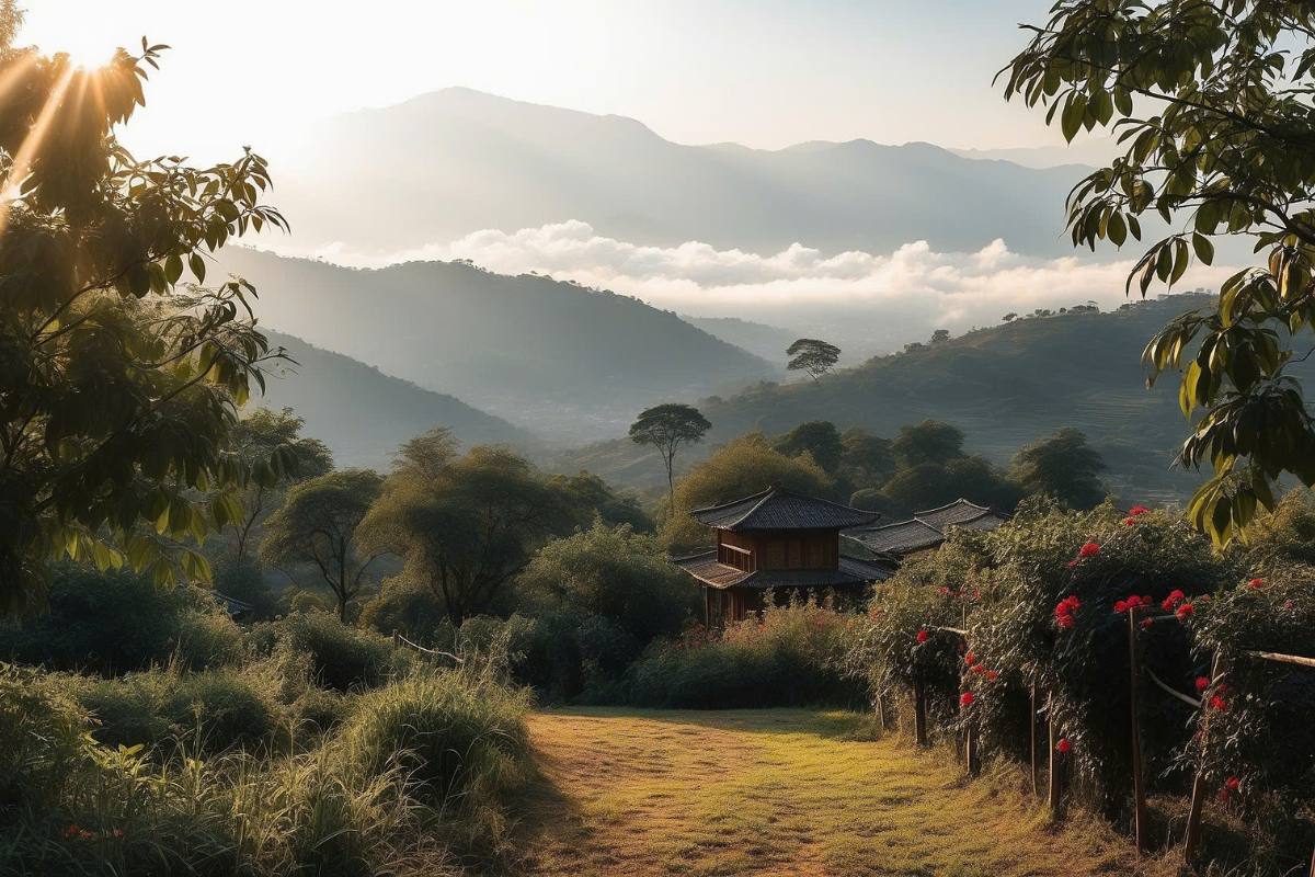 Không gian thiên nhiên rộng lớn, đảm bảo sự riêng tư và biệt lập cho từng chủ nhân.