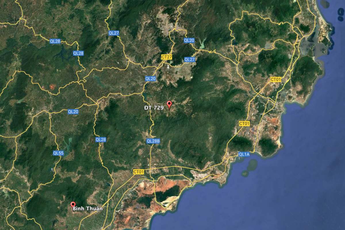 Hình ảnh tuyến DT 729 nhìn từ Google map