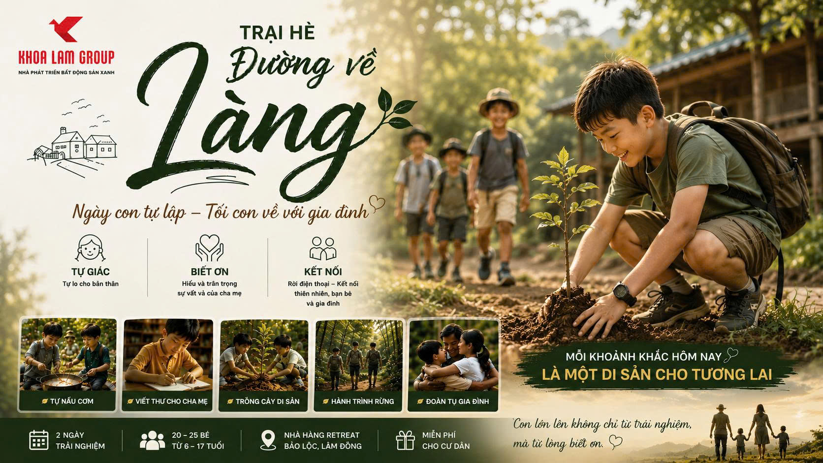Nghỉ Hè Tại Vân Thôn Retreat: Ngày Con Tự Lập, Tối Con Về Với Gia Đình