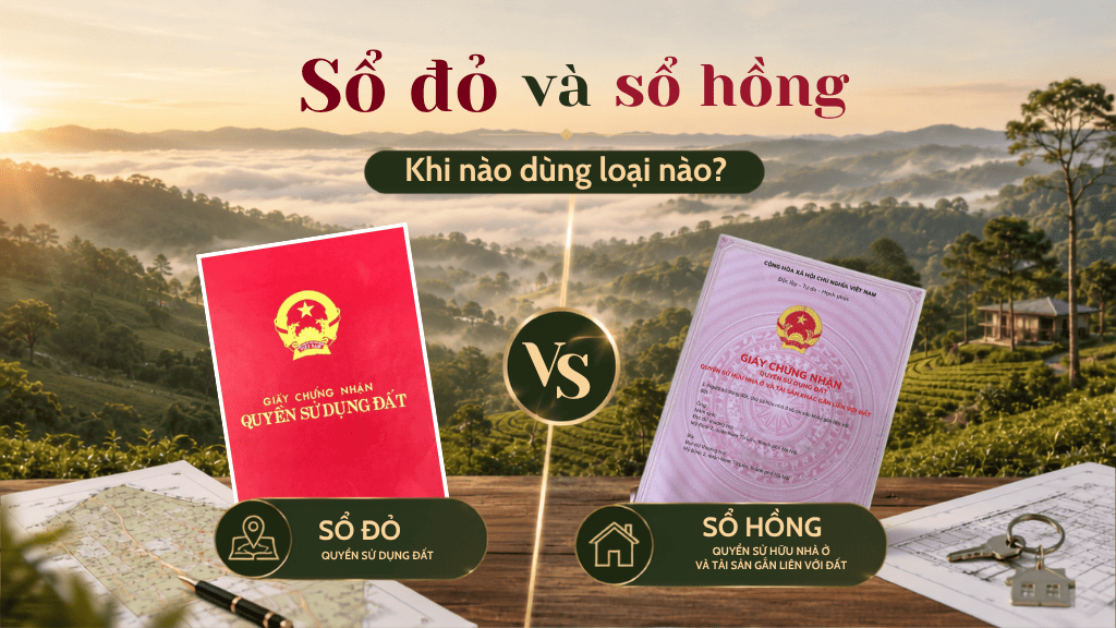 Sổ đỏ và sổ hồng: Khi nào dùng loại nào?