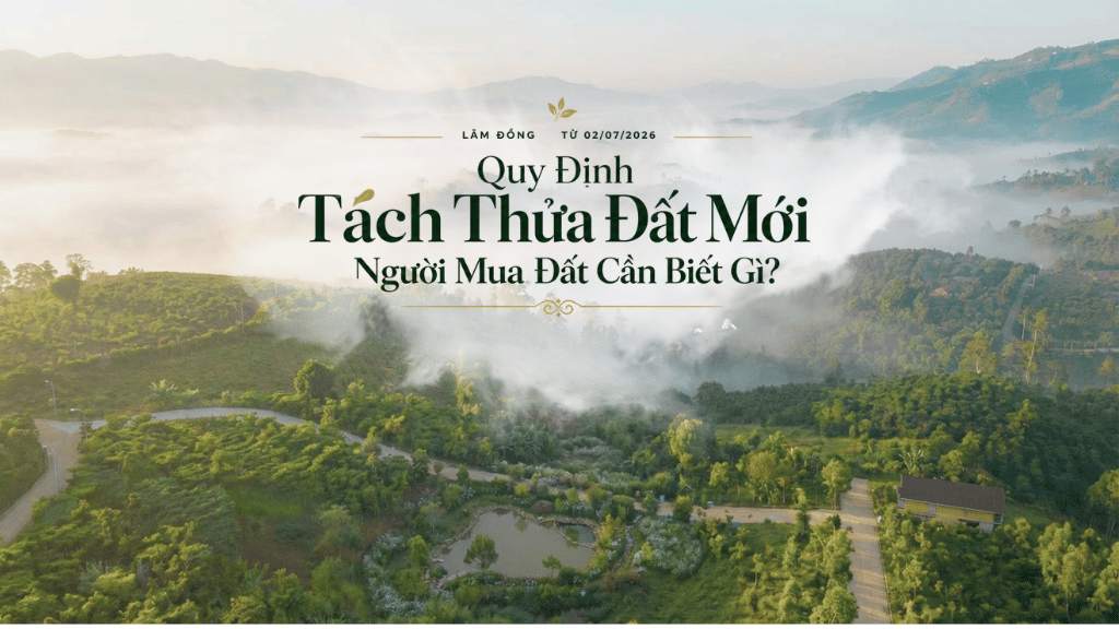 Quy định tách thửa đất Lâm Đồng từ 2/7/2026: Người mua cần biết gì?